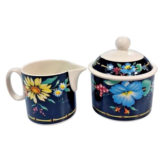 Vintage Villeroy & Boch Xenia Luxembourg Sugar Bowl and Creamer Cream Pitcher - Picture 1 of 7